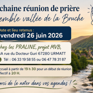 Rencontre de prière dans la vallée de la Bruche